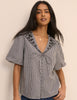 Black and White Gingham Puff Sleeve Isla Top