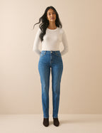 Mid Blue Golders Straight Leg Jeans
