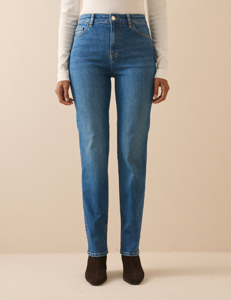 Mid Blue Golders Straight Leg Jeans