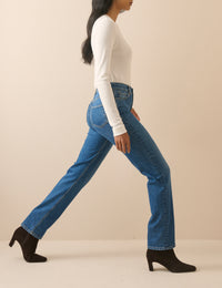 Mid Blue Golders Straight Leg Jeans