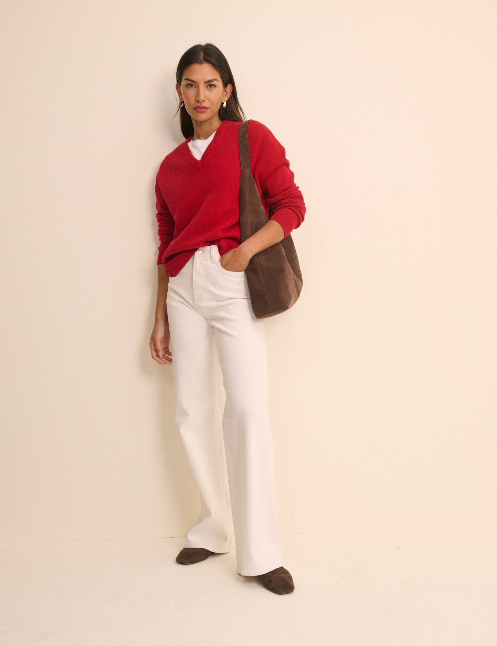 White High Rise Soho Wide Jeans