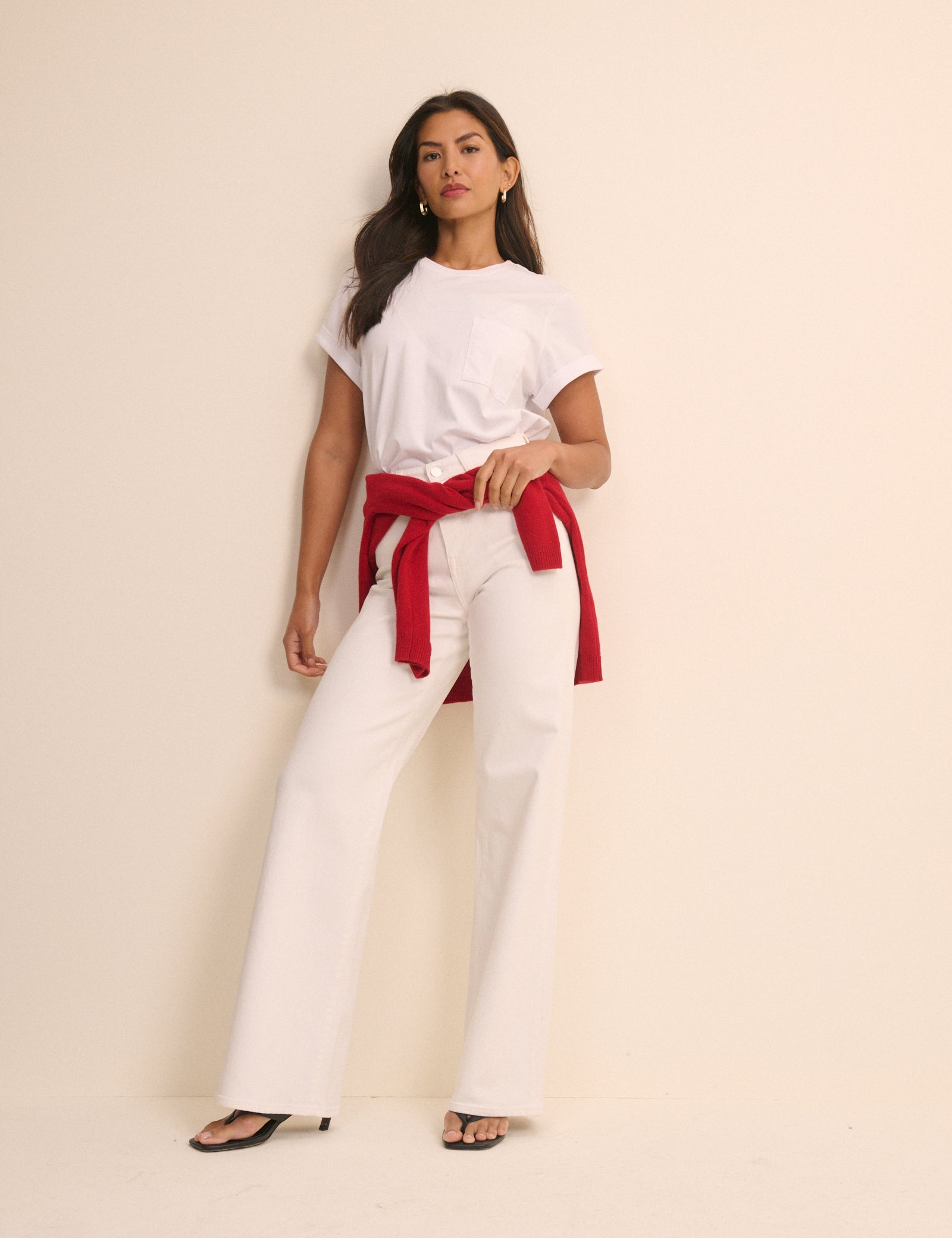 White High Rise Soho Wide Jeans