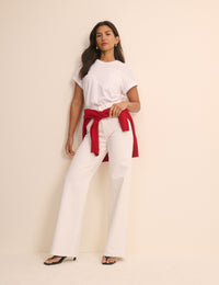 White High Rise Soho Wide Jeans