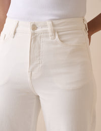 Ecru High Rise Soho Wide Jeans