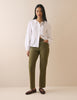 Khaki Mid Rise Camden Tapered Jeans