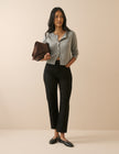 Black Mid Rise Camden Tapered Jeans