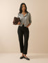 Black Mid Rise Camden Tapered Jeans