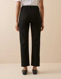 Black Mid Rise Camden Tapered Jeans