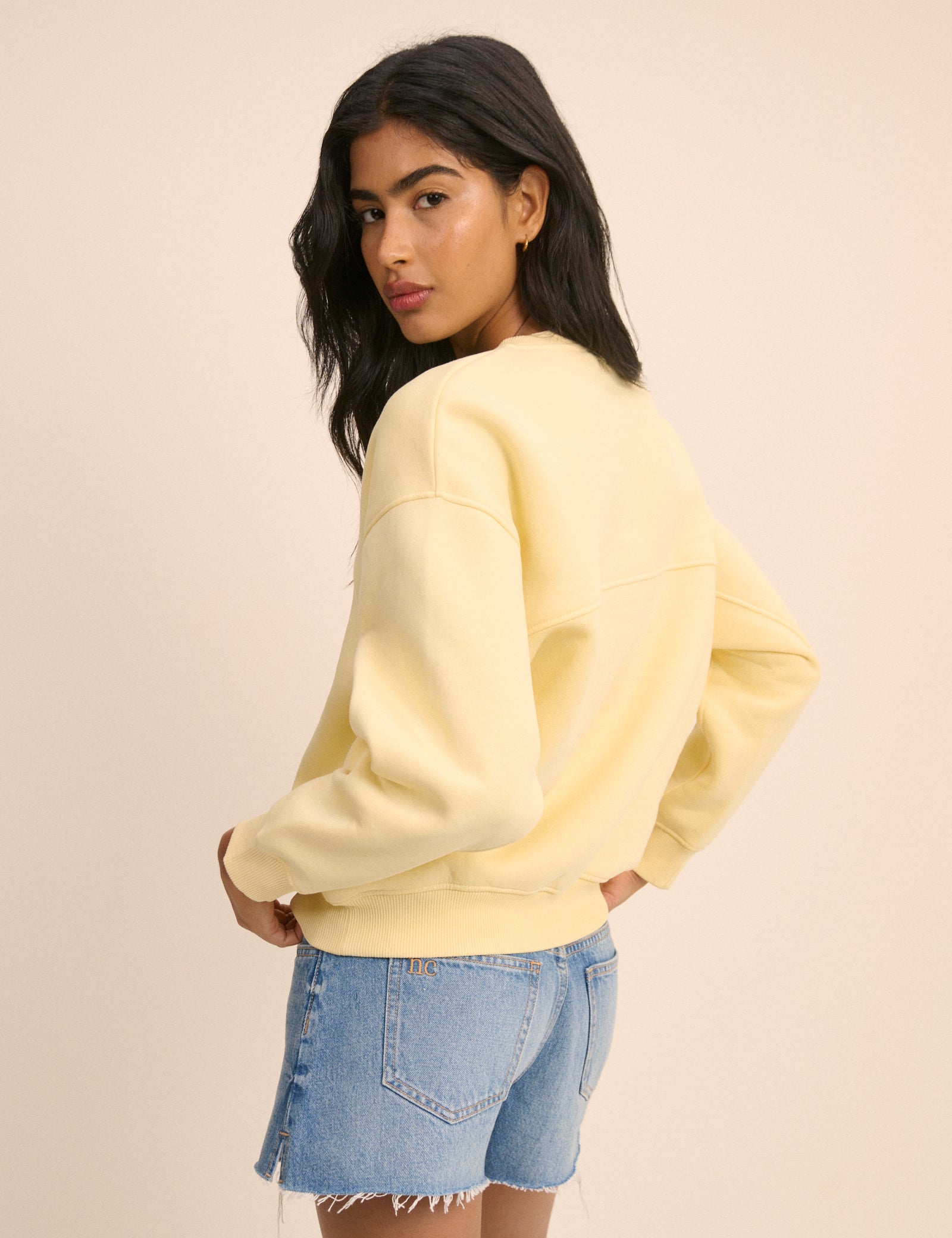 Lemon Yellow Relaxed Fit Sweatshirt
