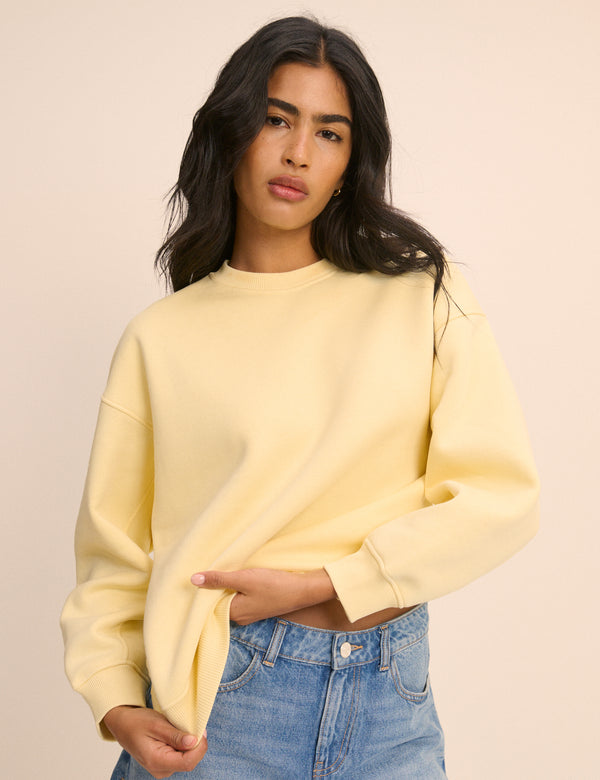 Lemon Yellow Relaxed Fit Sweatshirt