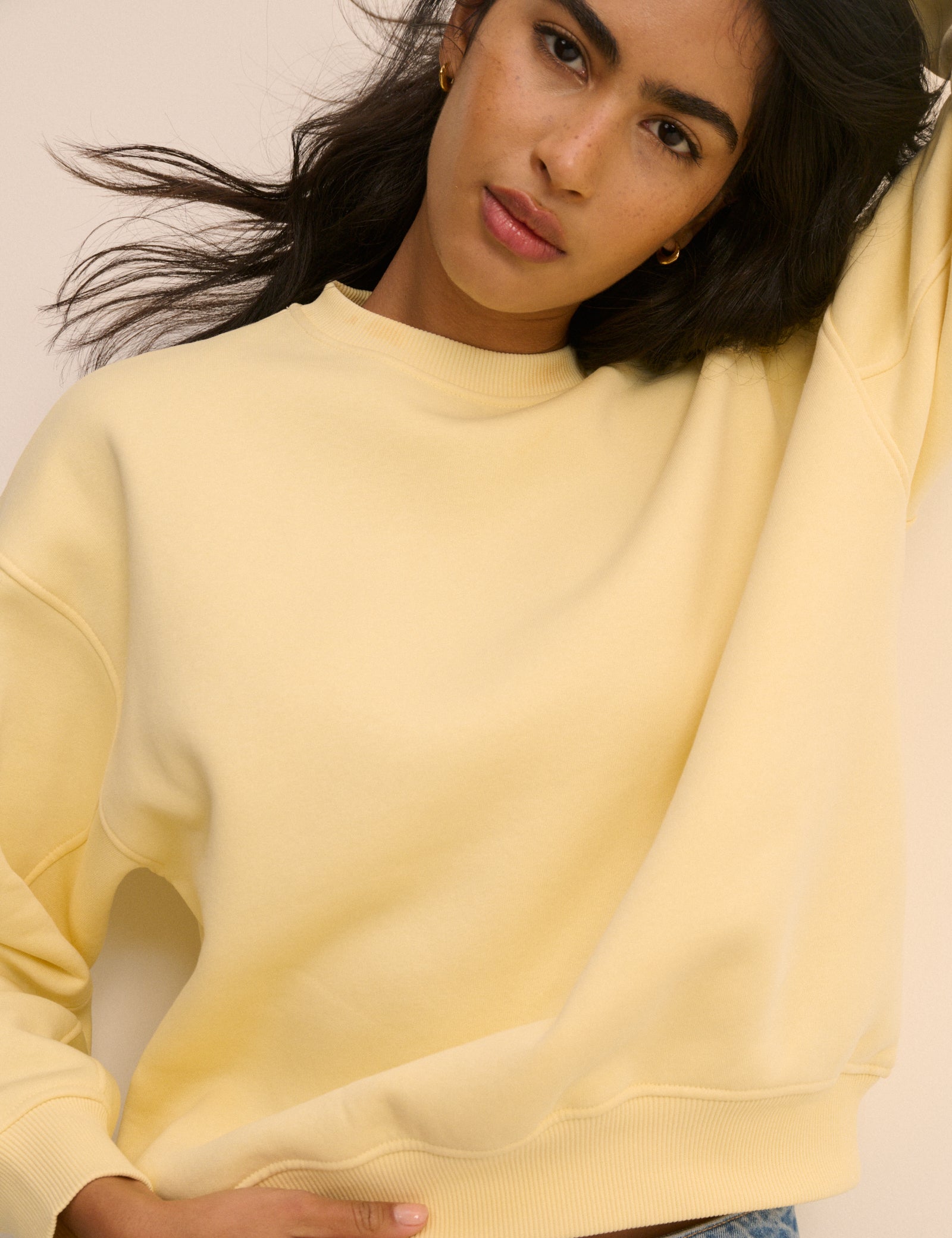 Lemon Yellow Relaxed Fit Sweatshirt