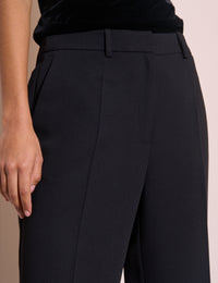 Black High Waisted Flared Trousers
