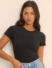 Black Peached Baby Tee
