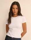 White Peached Baby Tee