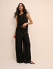 Black Relaxed Wide Leg Trouser