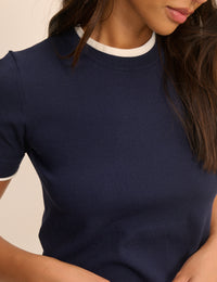 Navy Double Layer T-Shirt