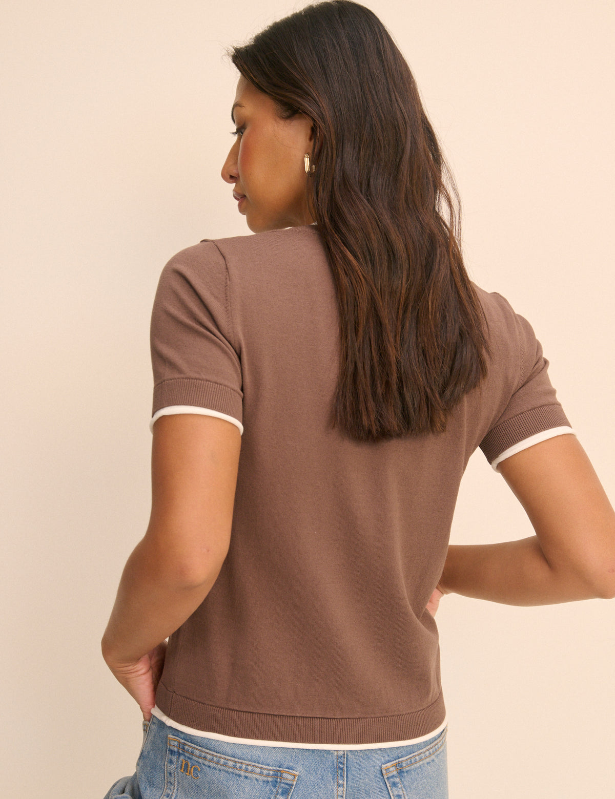 Brown Double Layer T-Shirt