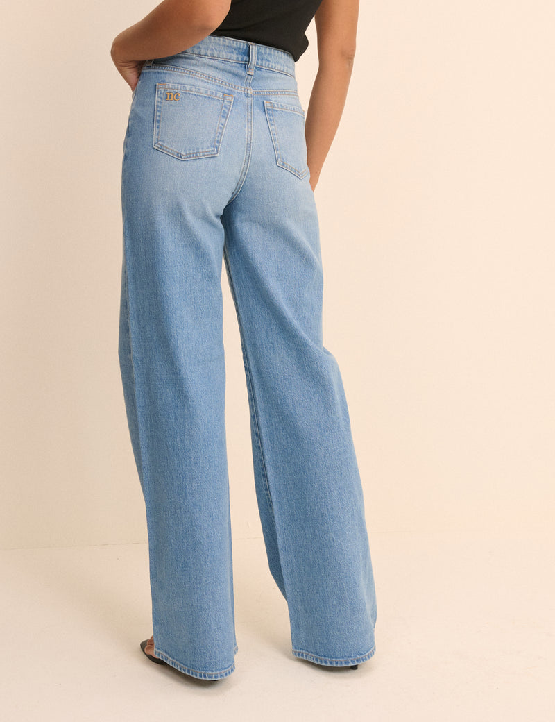 Light Blue High Rise Soho Wide Leg Jeans