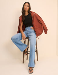 Light Blue High Rise Soho Wide Leg Jeans
