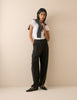 Black Tailored Rowan Barrel Leg Trousers