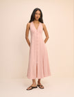 Dusty Pink Sleeveless Avery Midi Dress