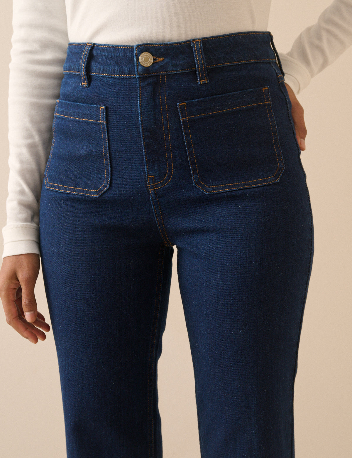 Dark Blue High Rise Highbury Flare Jeans