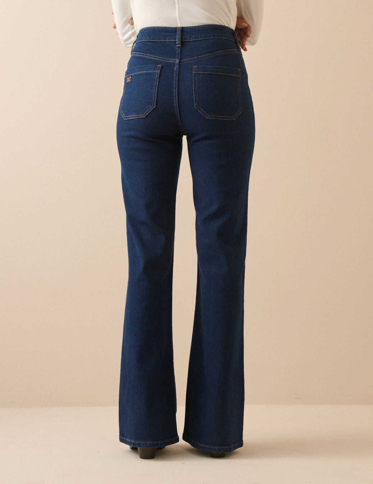 Dark Blue High Rise Highbury Flare Jeans