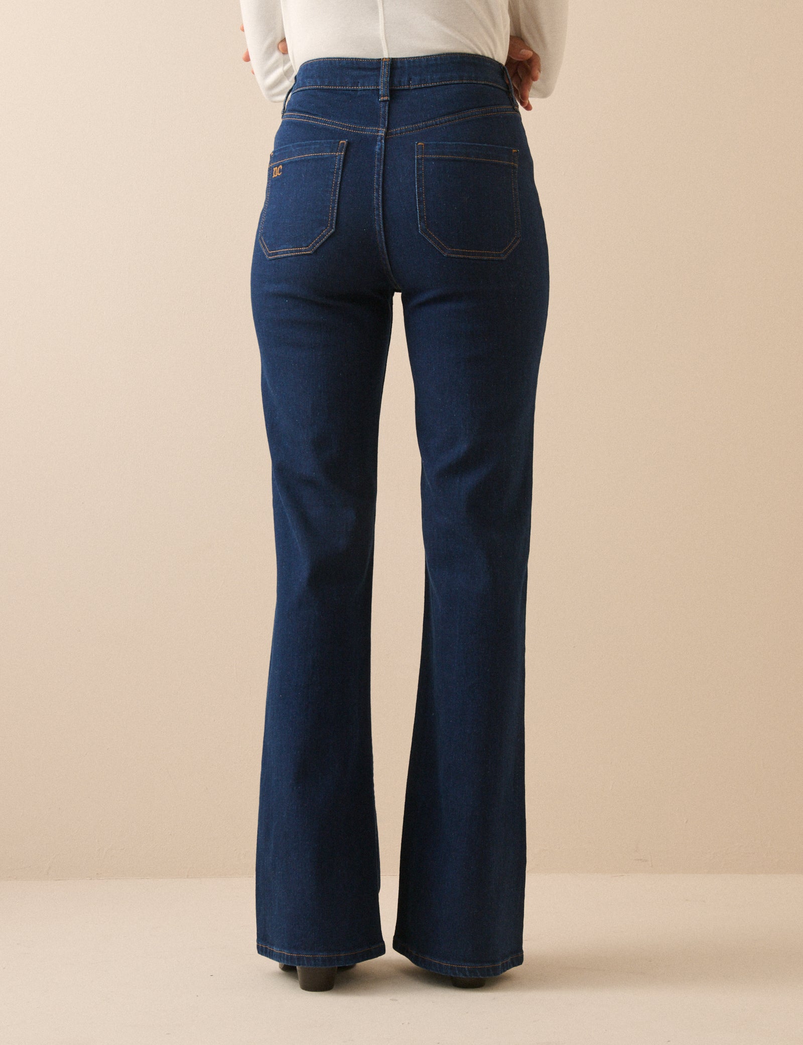 Dark Blue High Rise Highbury Flare Jeans