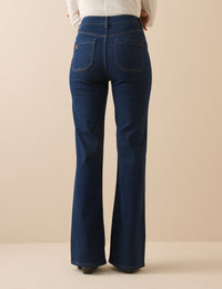 Dark Blue High Rise Highbury Flare Jeans