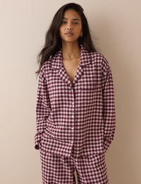 Burgundy Gingham Pyjama Set