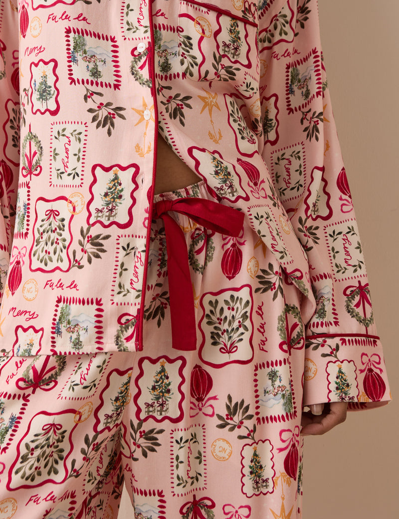 Pink Festive Pyjama Set