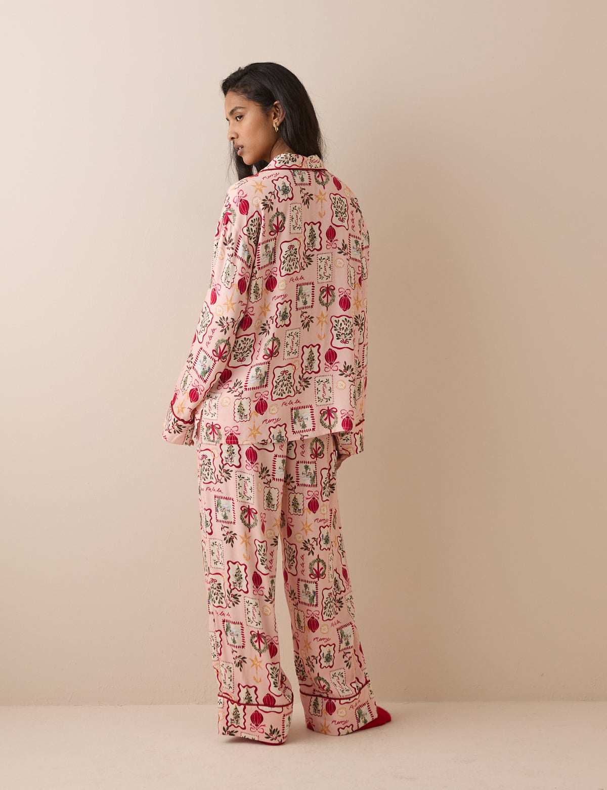 Pink Festive Pyjama Set
