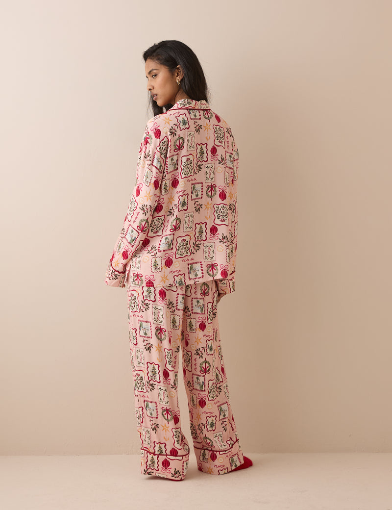 Pink Festive Pyjama Set
