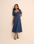 Dark Wash Denim Tulla Midi Dress