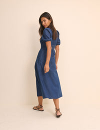 Dark Wash Denim Tulla Midi Dress