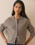 Taupe Marl Patch Pocket Cardigan