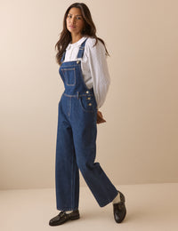 Dark Wash Denim Straight Leg Dungarees
