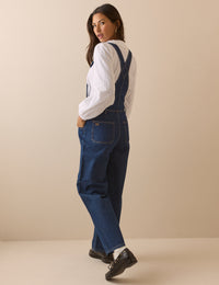 Dark Wash Denim Straight Leg Dungarees