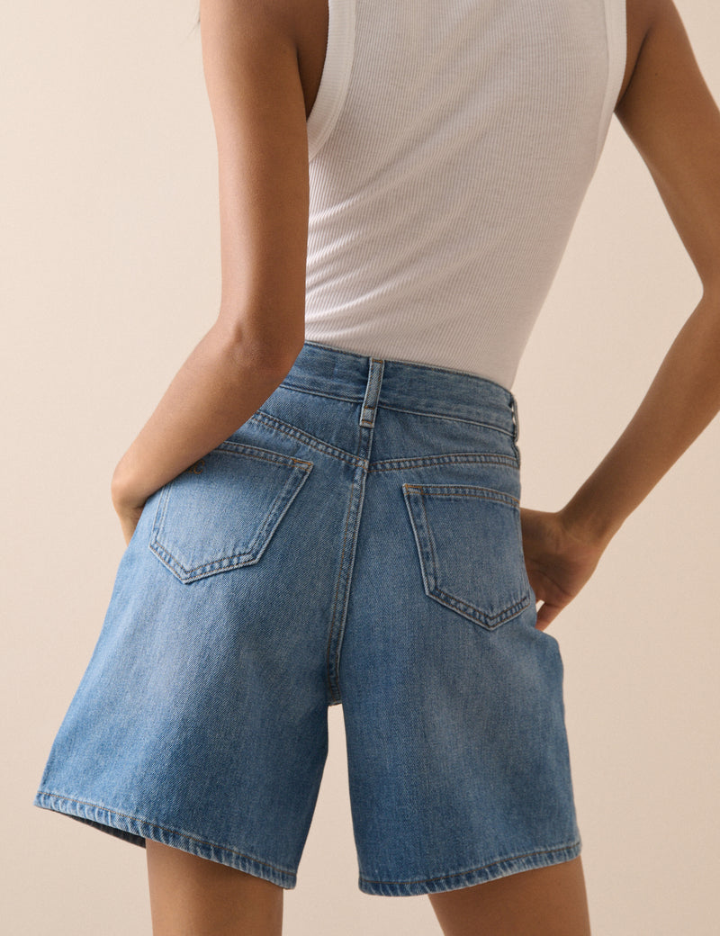 Blue Denim Brockwell Denim Shorts