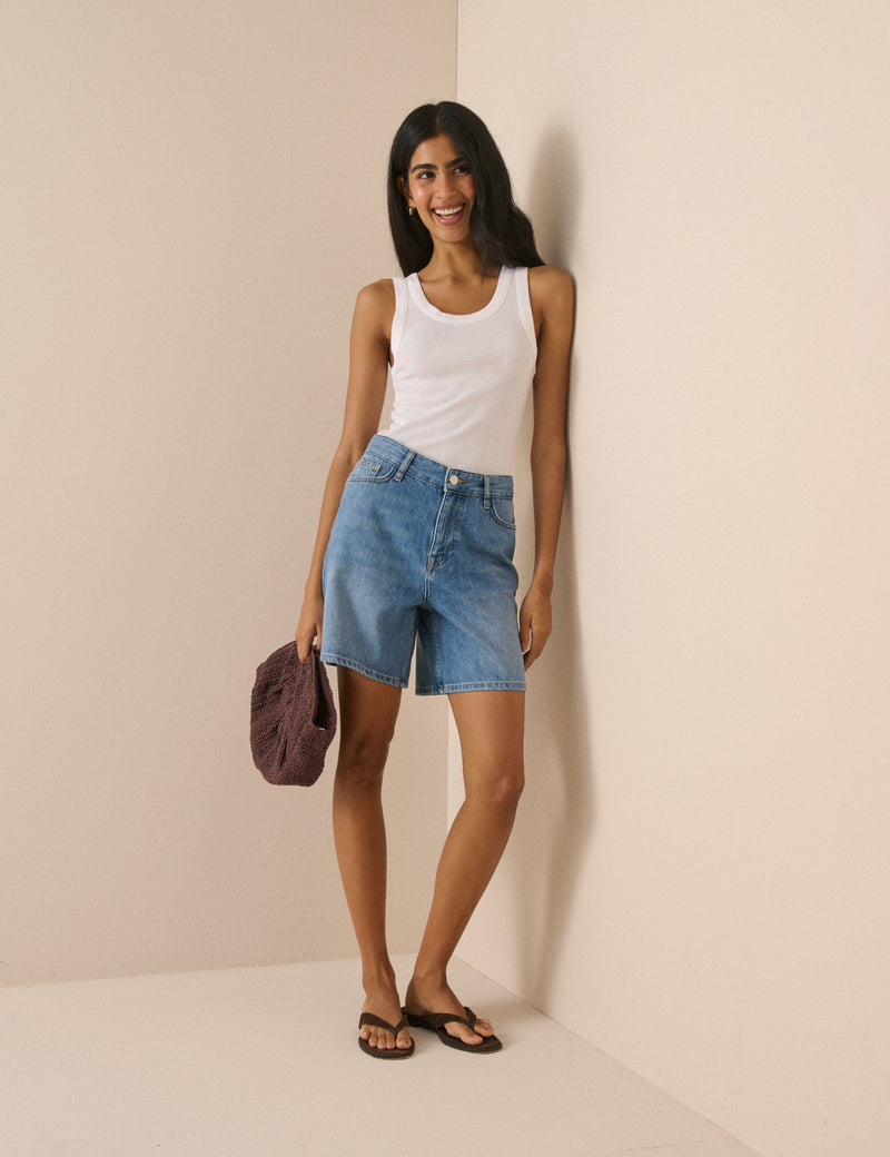 Blue Denim Brockwell Denim Shorts