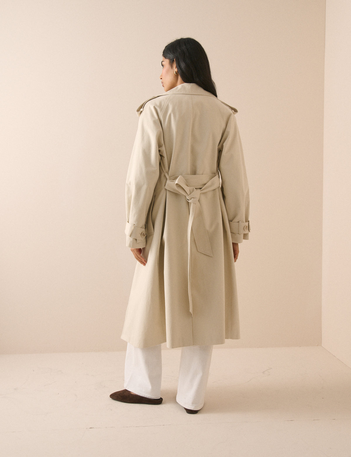 Cream Okasan Trench Coat
