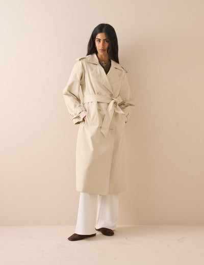 Cream Okasan Trench Coat