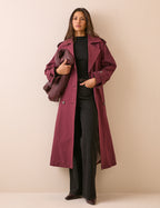 Burgundy Okasan Trench Coat