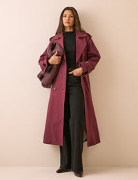 Burgundy Okasan Trench Coat