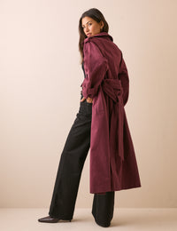 Burgundy Okasan Trench Coat