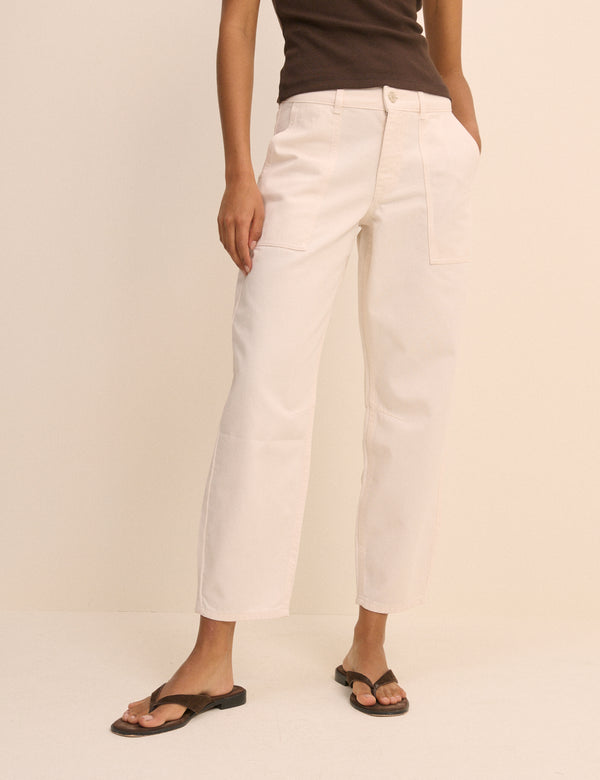 Ecru Utility Pocket Trousers