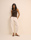 Ecru Utility Pocket Trousers