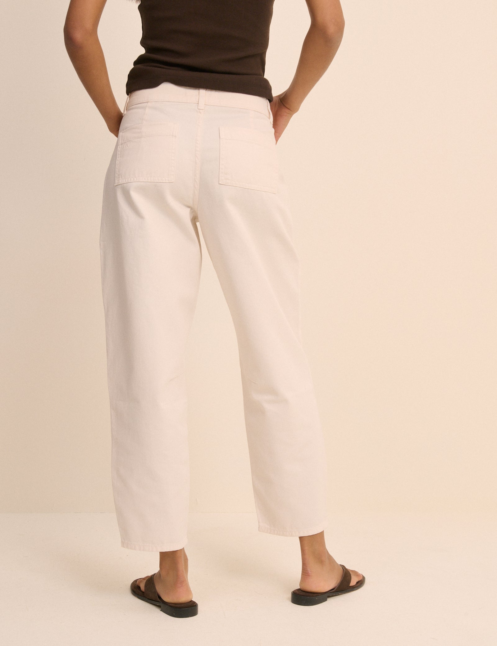 Ecru Utility Pocket Trousers