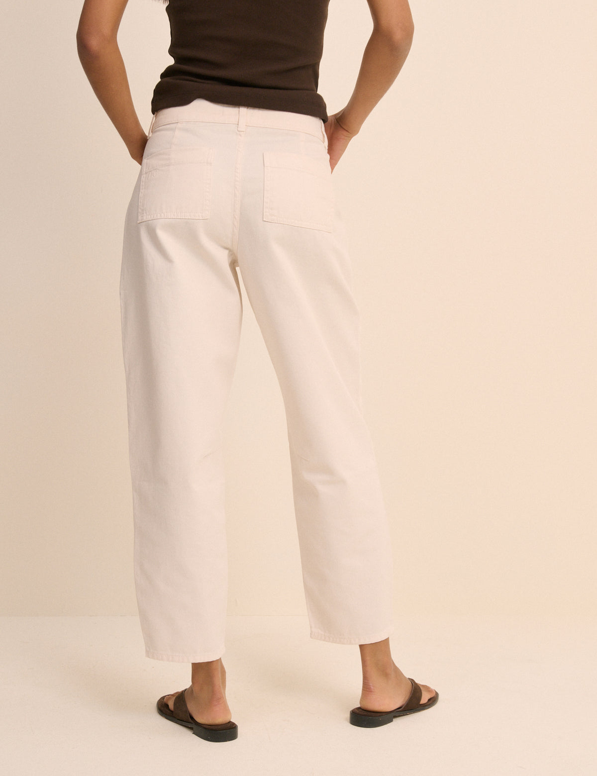 Ecru Utility Pocket Trousers