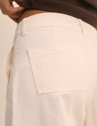 Ecru Utility Pocket Trousers